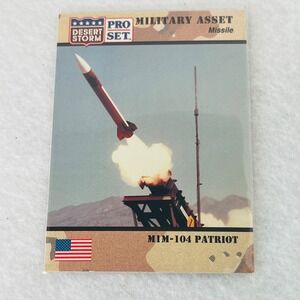 1991 Pro Set Desert Storm MIM104 Patriot Missile Trading Card 214 Military Asset